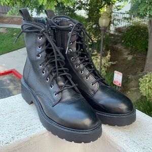Steve Madden Black Tornado Leather Boots